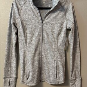 NWT Old Navy Active Gray Herringbone Full Zip Jacket
